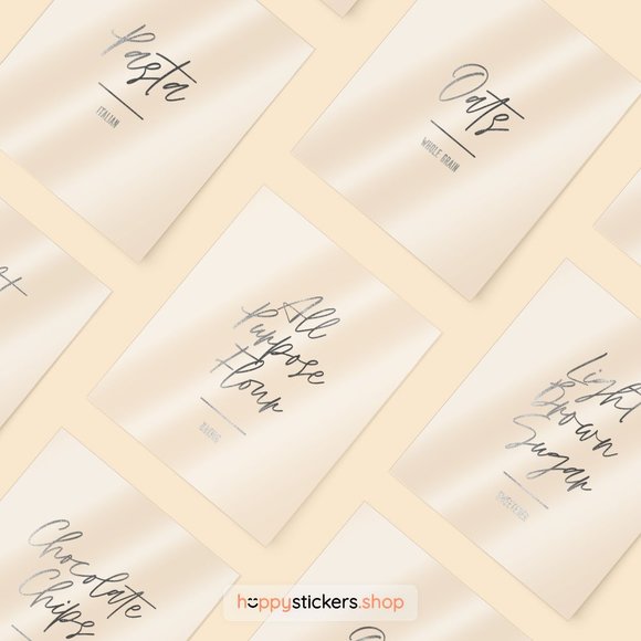 36 Labels • Jelly Minimalist Pantry for Kitchen Storage • Organization Labels - Picture 14 of 17